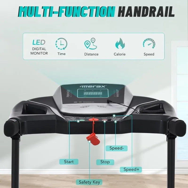 Electric Folding Treadmill with Speakers