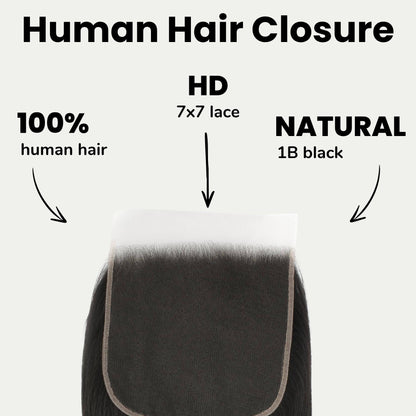 Straight 7x7 HD Lace Closure