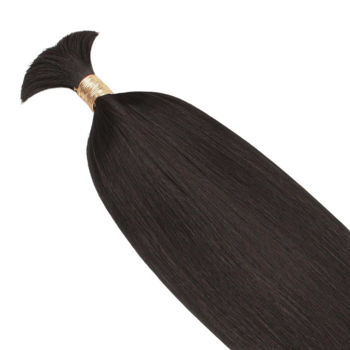 Natural 1B Straight Bulk Braiding Hair