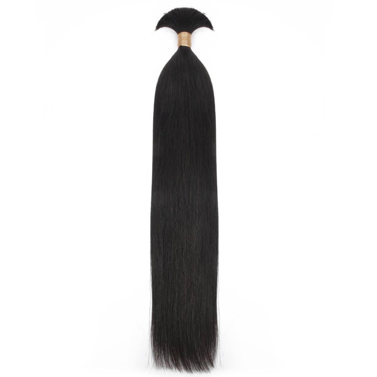 Natural 1B Straight Bulk Braiding Hair