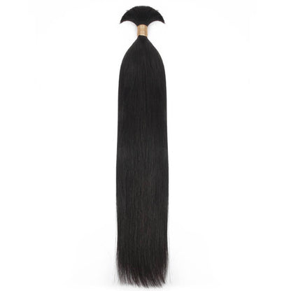 Natural 1B Straight Bulk Braiding Hair