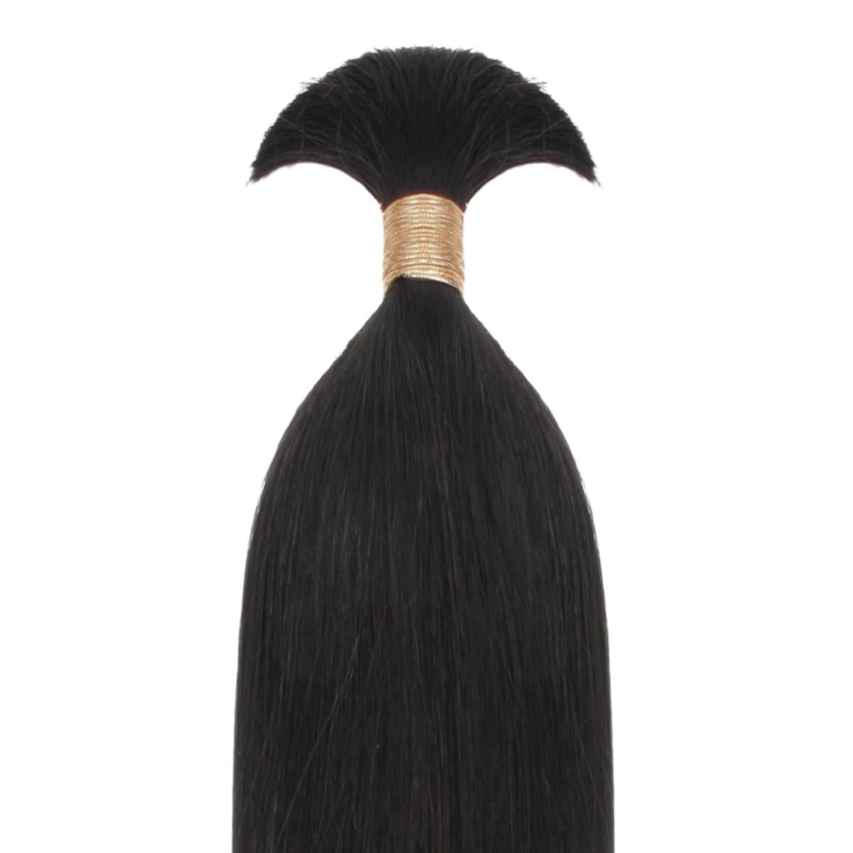 Natural 1B Straight Bulk Braiding Hair