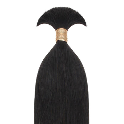 Natural 1B Straight Bulk Braiding Hair