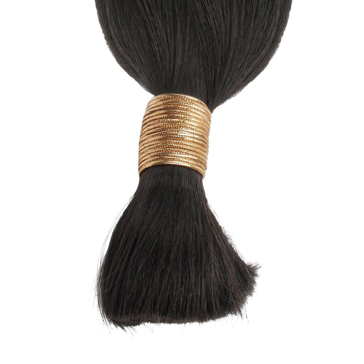 Natural 1B Straight Bulk Braiding Hair