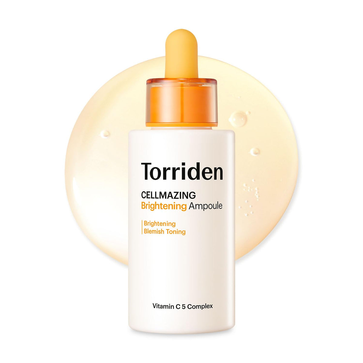 Torriden Cellmazing Brightening Ampoule with dropper on a white background