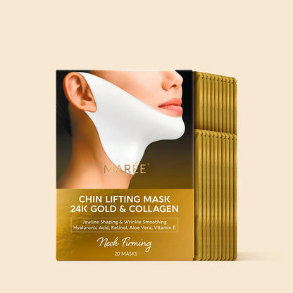 24K Gold V-Line Jaw Lifting Mask | 20 PCS