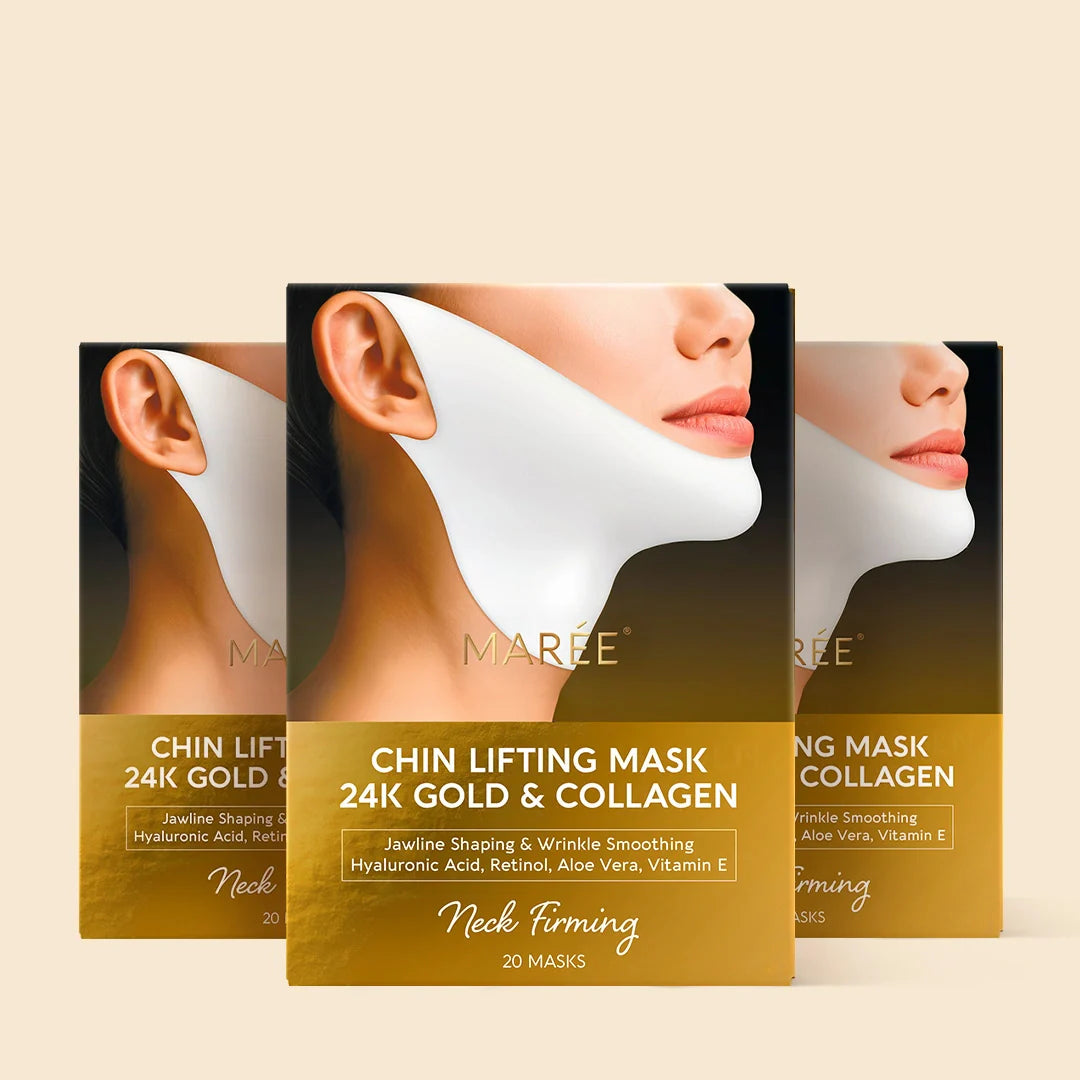 24K Gold V-Line Jaw Lifting Mask | 20 PCS