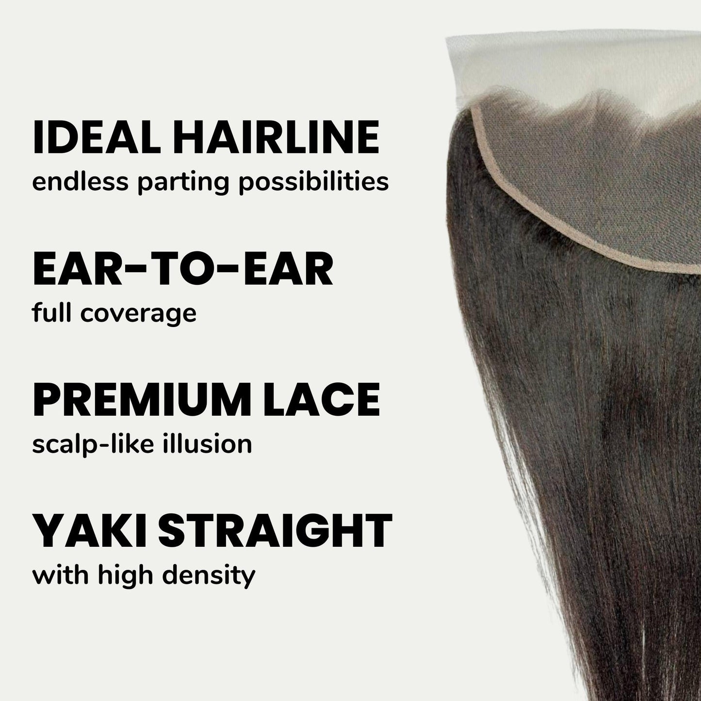 Yaki Straight, 13x4 Transparent Lace Frontal