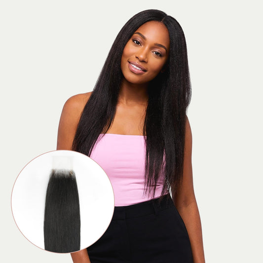 Yaki Straight 2x6 Transparent Lace Hair Closure