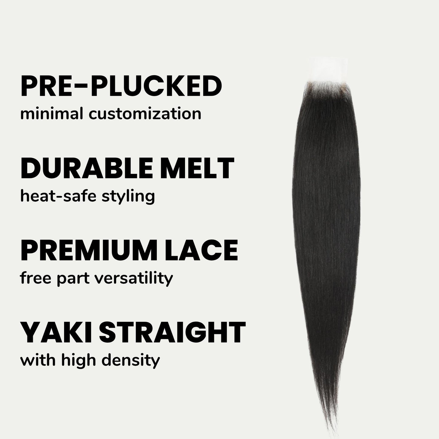 Yaki Straight 2x6 Transparent Lace Hair Closure