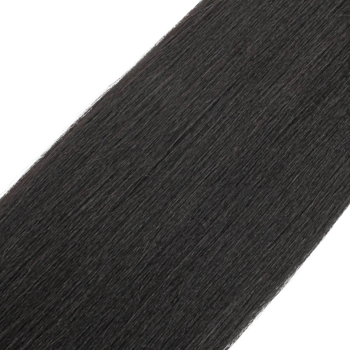 Natural 1B Yaki Straight Bulk Braiding Hair