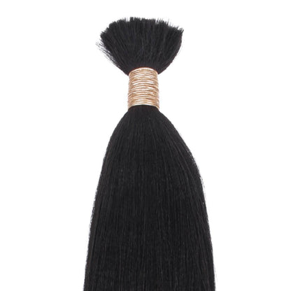 Natural 1B Yaki Straight Bulk Braiding Hair