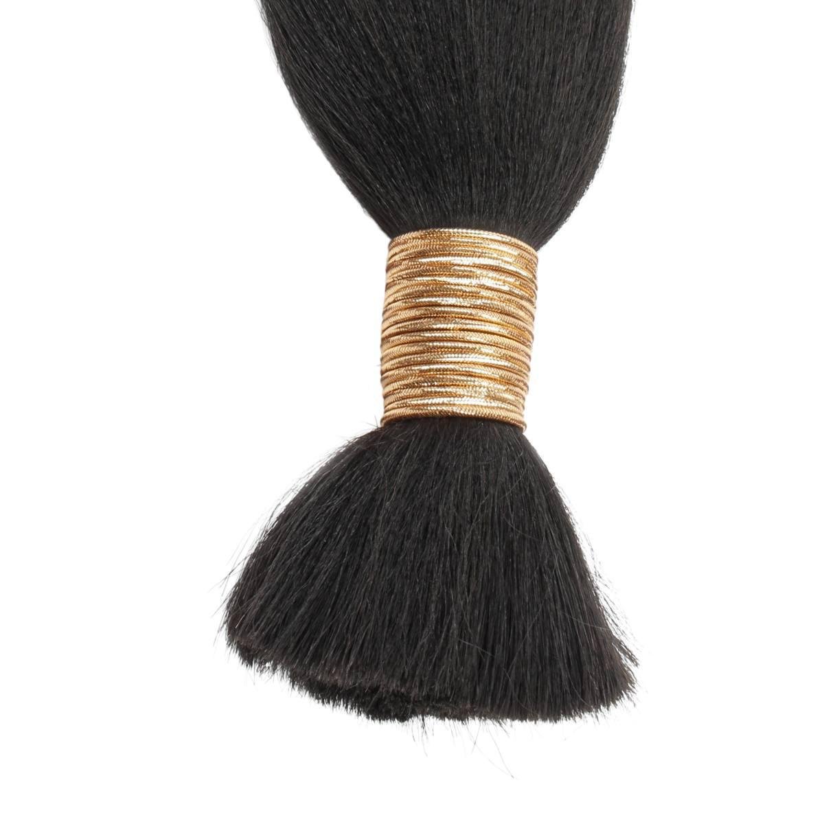 Natural 1B Yaki Straight Bulk Braiding Hair