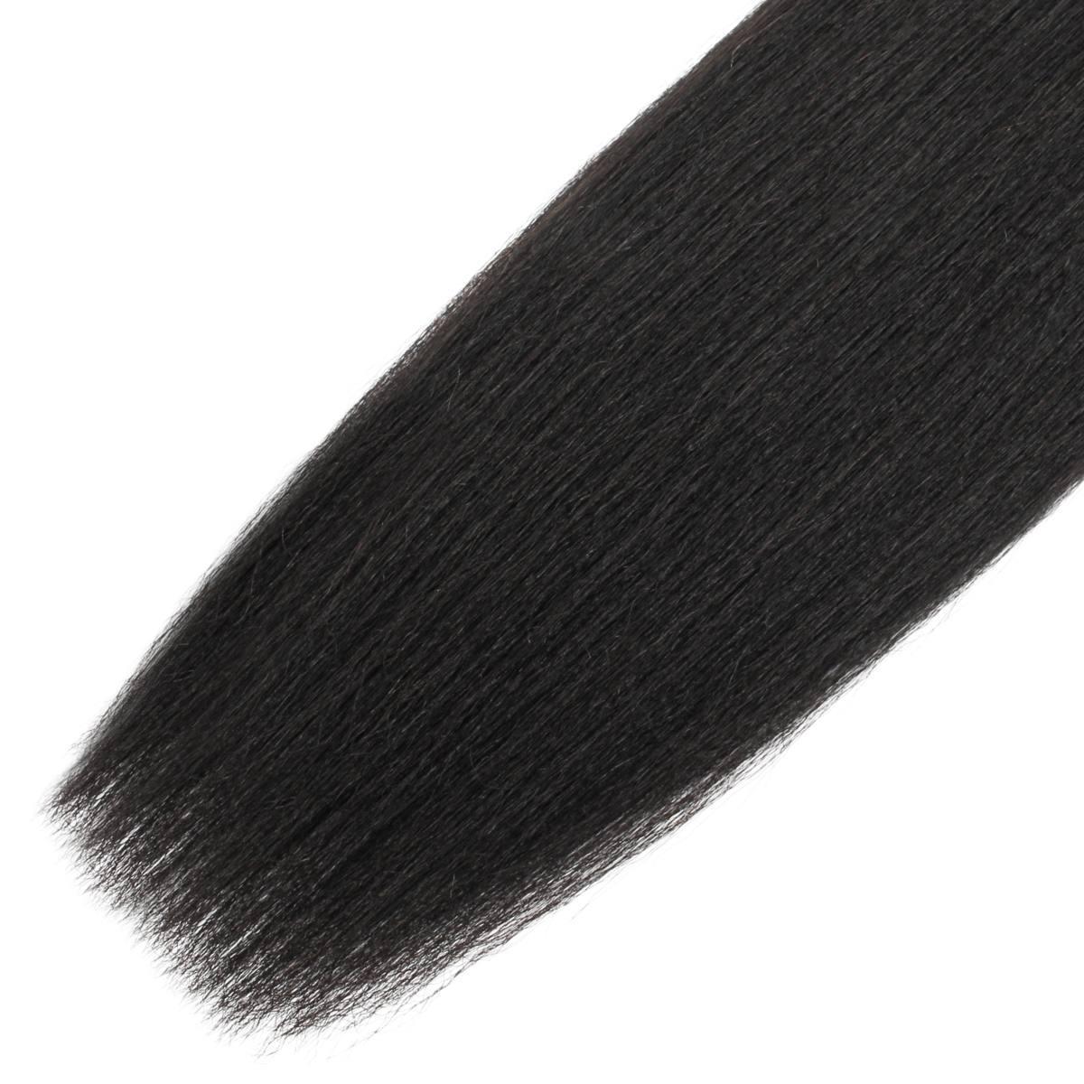Natural 1B Yaki Straight Bulk Braiding Hair