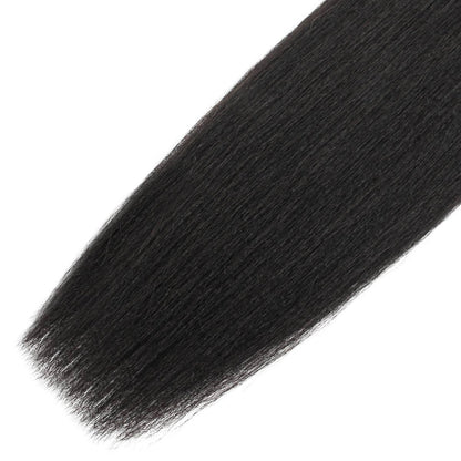 Natural 1B Yaki Straight Bulk Braiding Hair