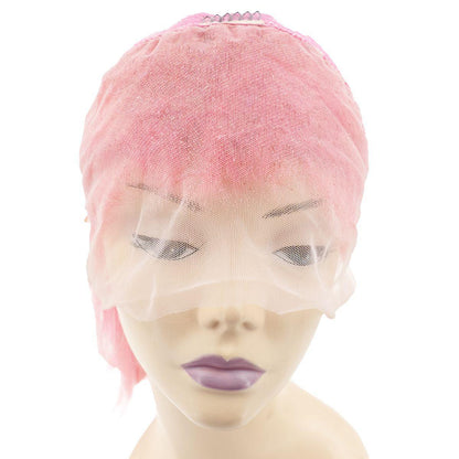 Cotton Candy Pink Bob, Straight 13x4 Transparent Lace Front Human Hair Wig