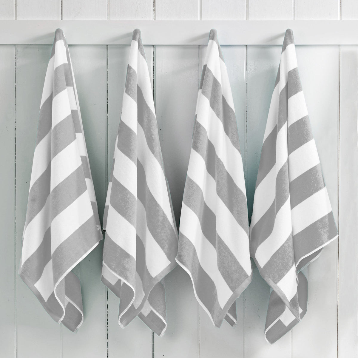 Cotton Velour Cabana Stripe Beach Towel | Novia Collection