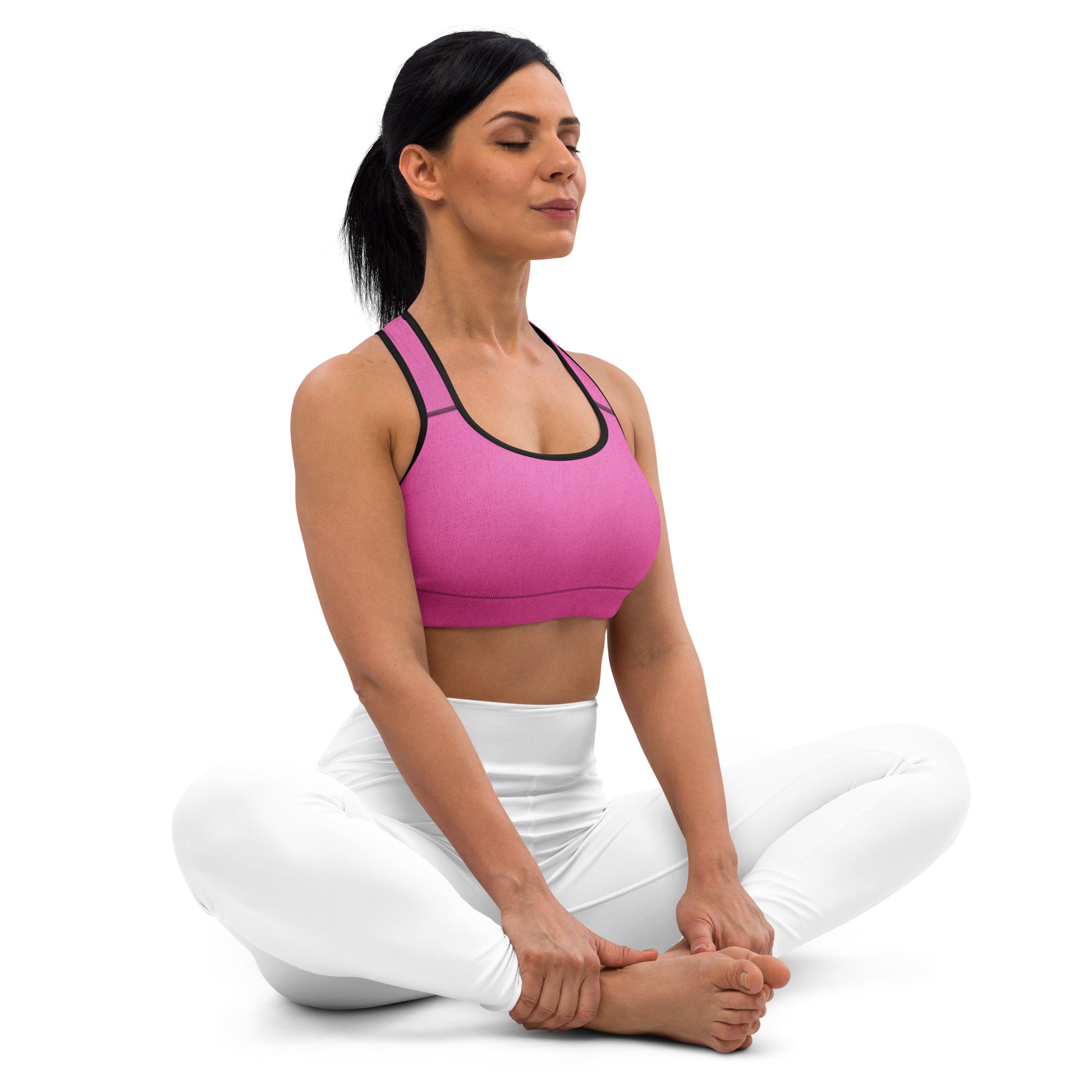Energetic Pink sports bra front