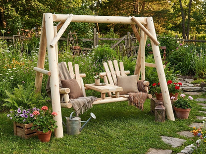 Backyard Garden Swings | Cedar Creek Rustic Furniture