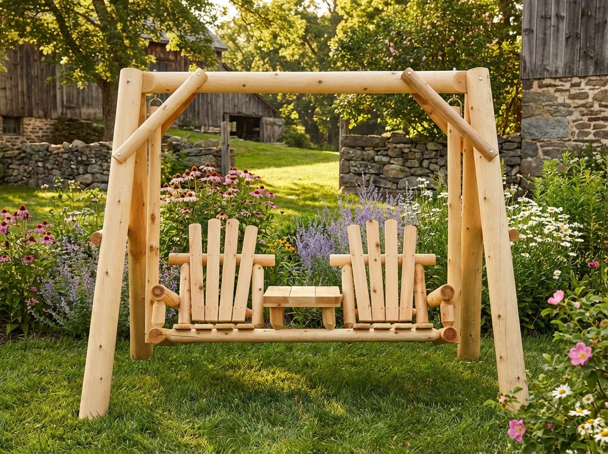 Backyard Garden Swings | Cedar Creek Rustic Furniture