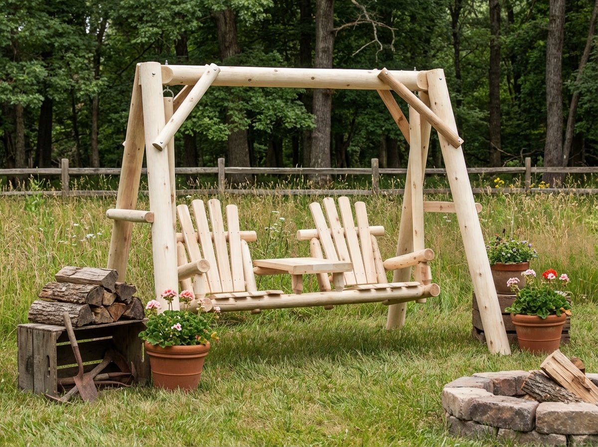 Backyard Garden Swings | Cedar Creek Rustic Furniture