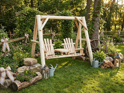 Backyard Garden Swings | Cedar Creek Rustic Furniture