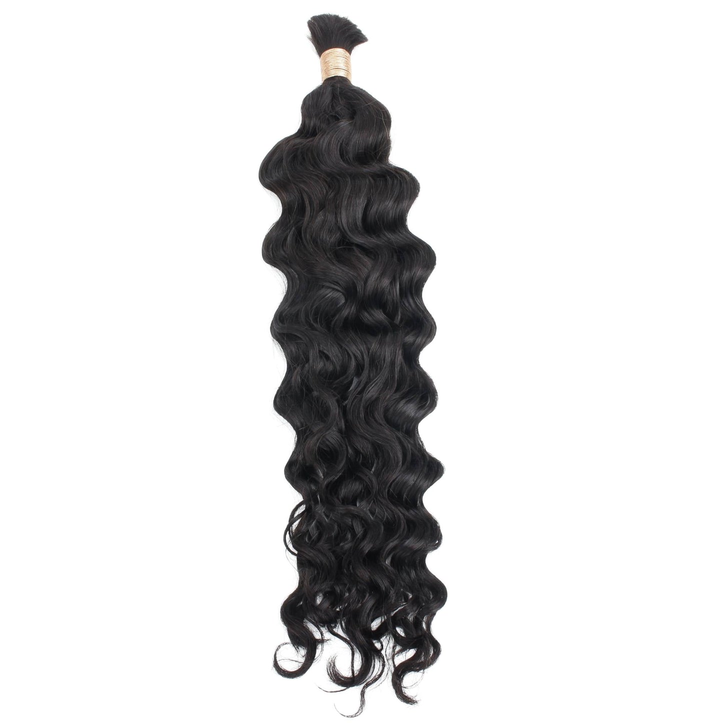Natural 1B Beach Wave Bulk Braiding Hair