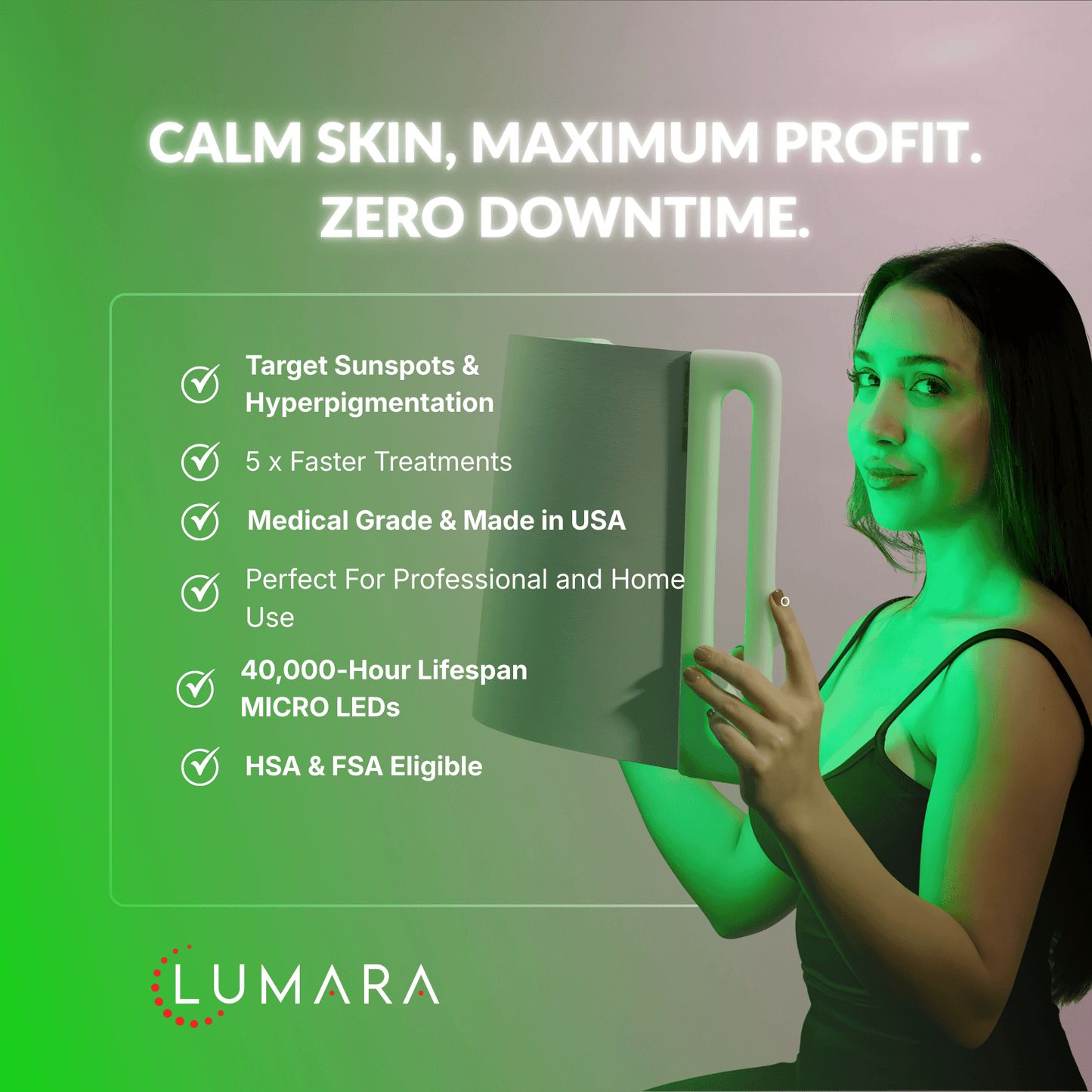 Lumara Illuminate Green Pad System for Recovery and Relaxation Support
