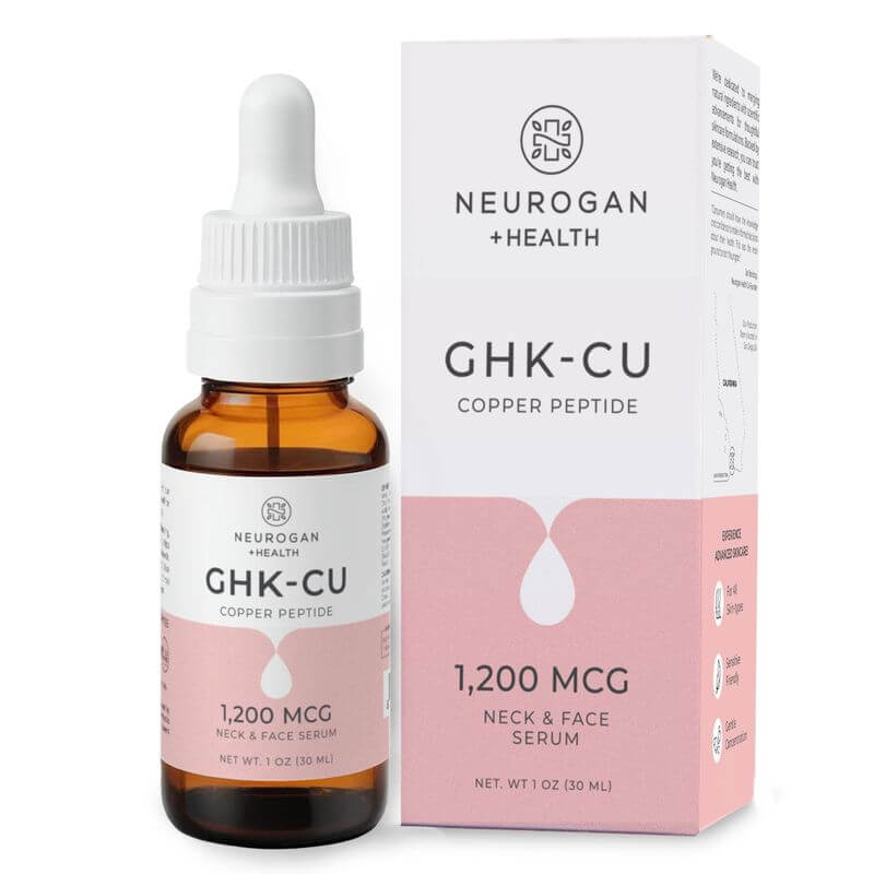 Neurogan Health GHK-CU copper peptide serum bottle and packaging on a white background