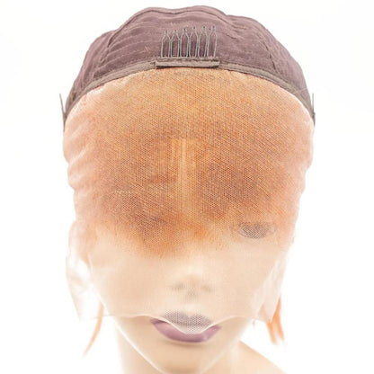 Cinnamon Straight Bob 13x4 Transparent Lace Front Human Hair Wig