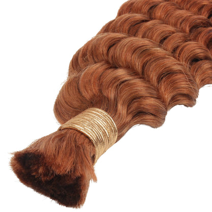 #350 Copper Deep Wave Bulk Braiding Hair