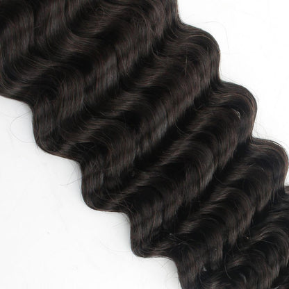 Natural 1B Deep Wave Bulk Braiding Hair