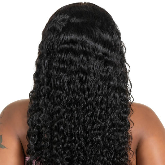 Deep Wave 4x4 Transparent Lace Hair Closure Wig