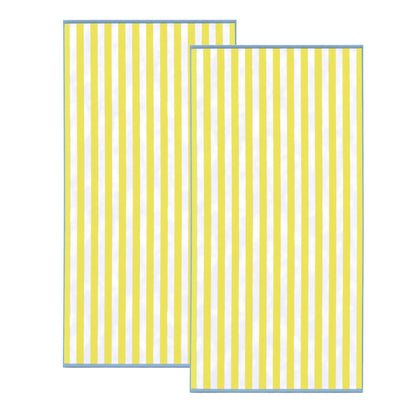 Oversized Striped Border Cabana Beach Towel - Santa Cruz