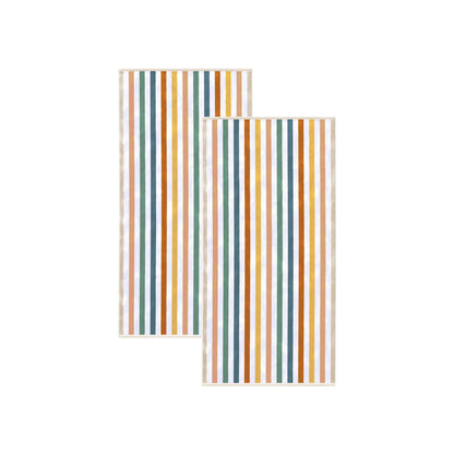 Oversized Striped Border Cabana Beach Towel - Santa Cruz