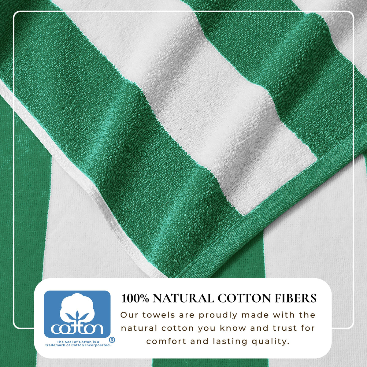 Cotton Velour Cabana Stripe Beach Towel | Novia Collection