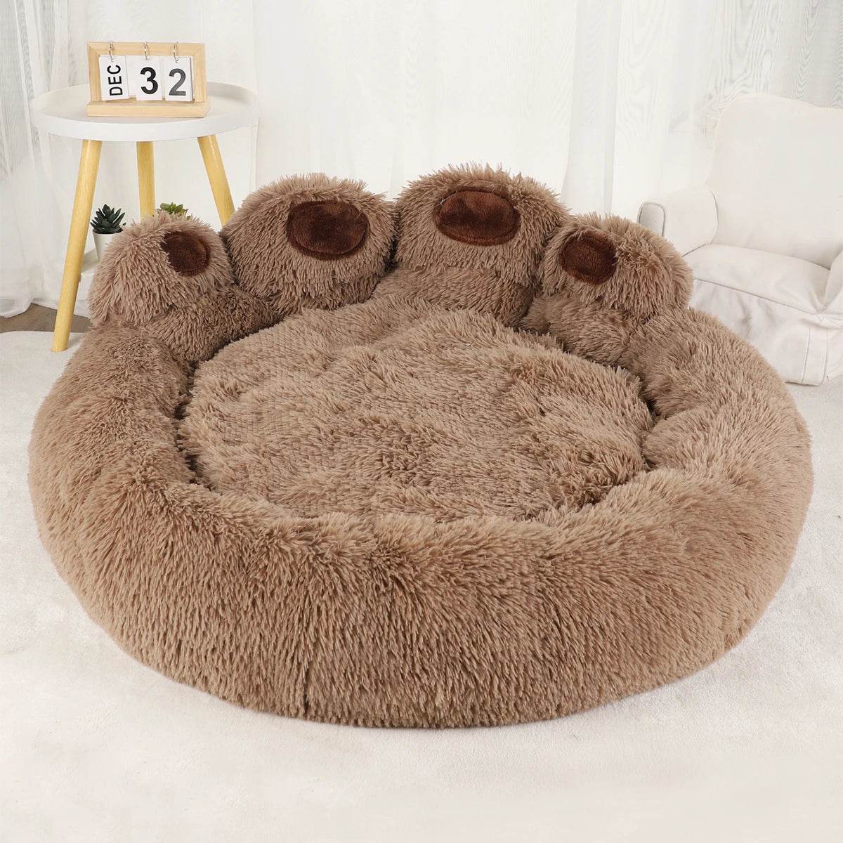 Big Paw Plush Washable Dog & Cat Bed