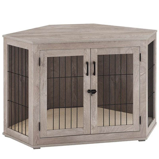 Corner Dog Crate with Cushion