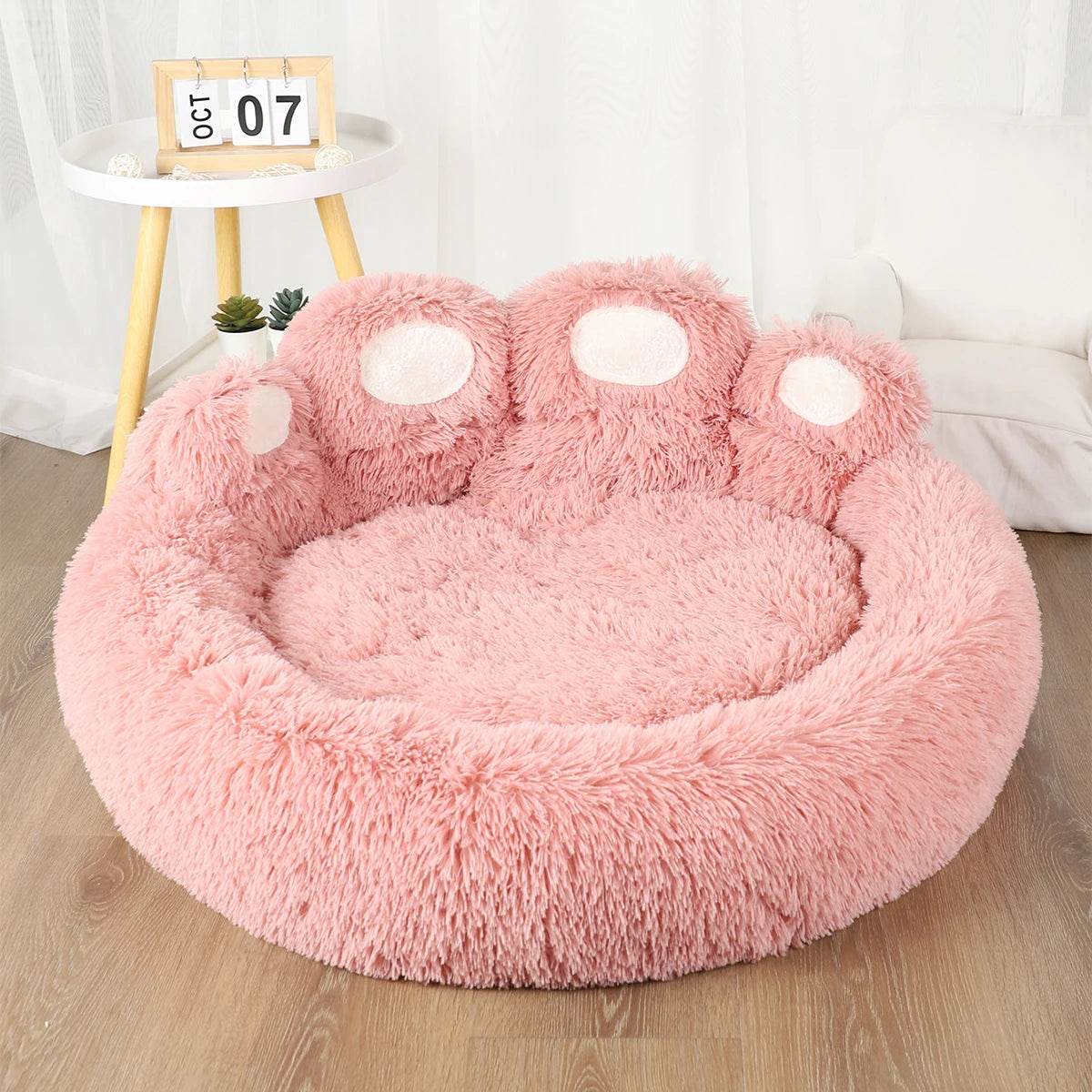 Big Paw Plush Washable Dog & Cat Bed
