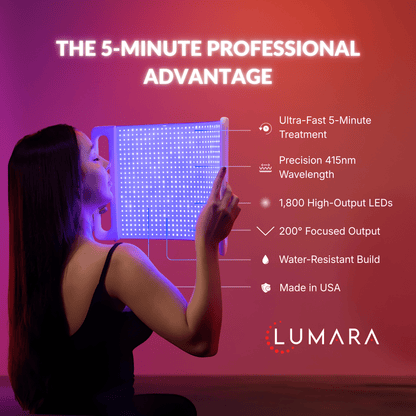 The Lumara Illuminate Blue Light Panel Supports Blemish Prone Skin