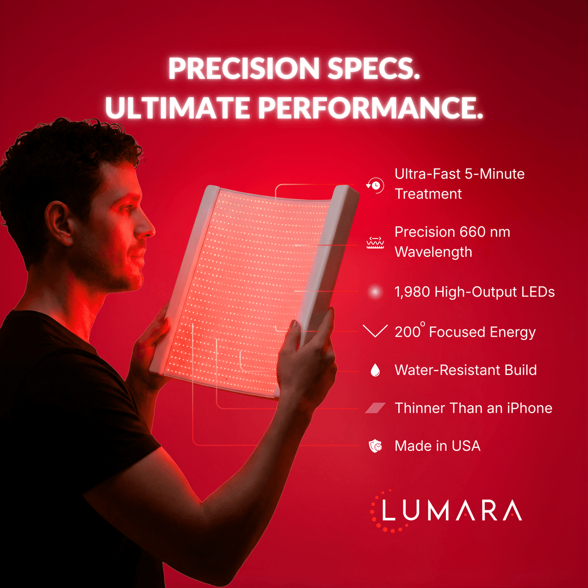 Lumara Illuminate V2 Red Light Panel for Skin Rejeuvination Support