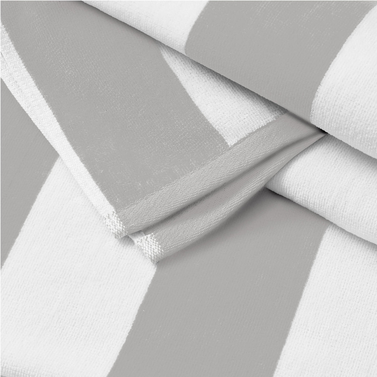 Cotton Velour Cabana Stripe Beach Towel | Novia Collection