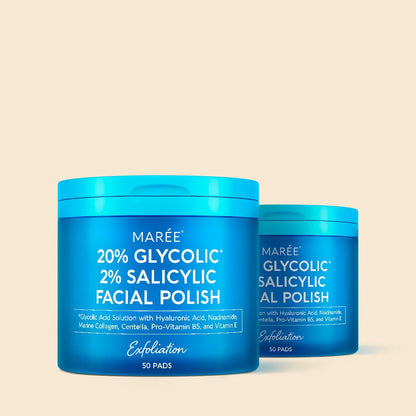 Marée® Glycolic Salicylic Acid Exfoliating Pads