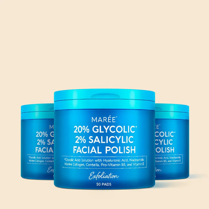 Marée® Glycolic Salicylic Acid Exfoliating Pads