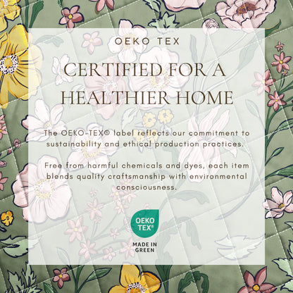 Floral Print & Scalloped Cotton Quilt Set | Gwen Collection