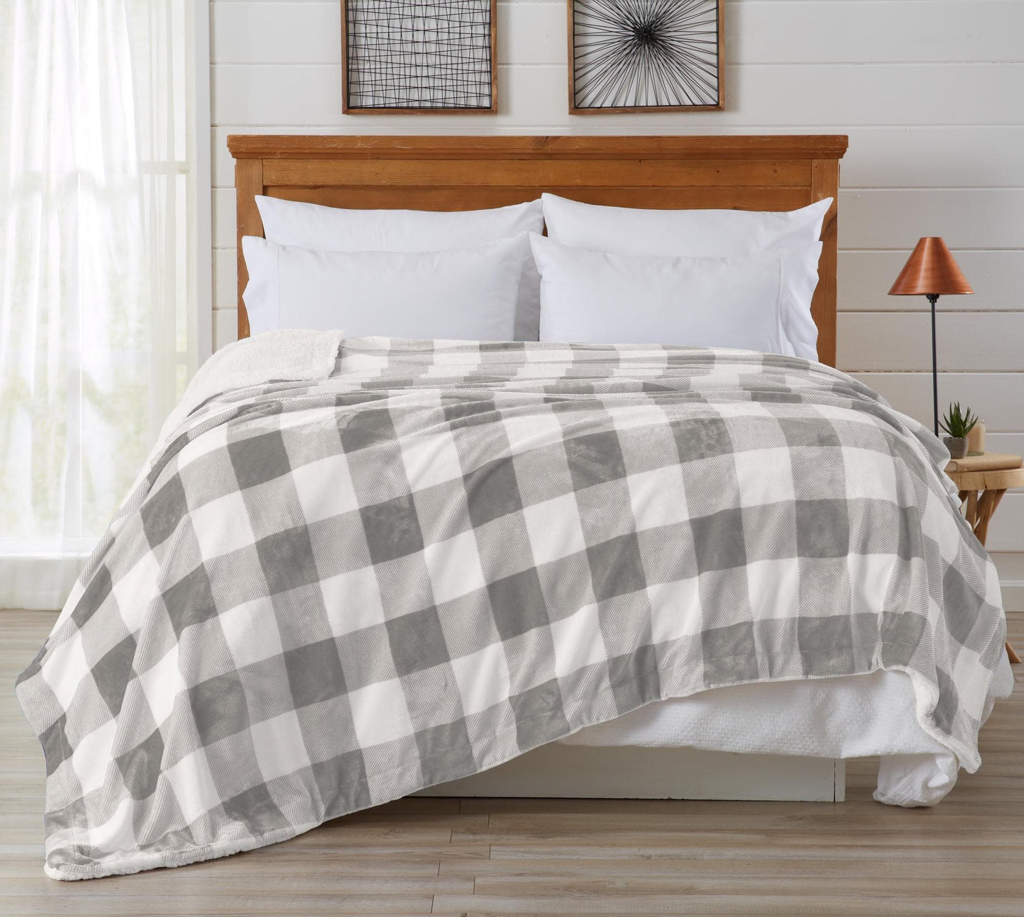 Velvet Plush Sherpa Luxury Bed Blanket - Cielo Collection