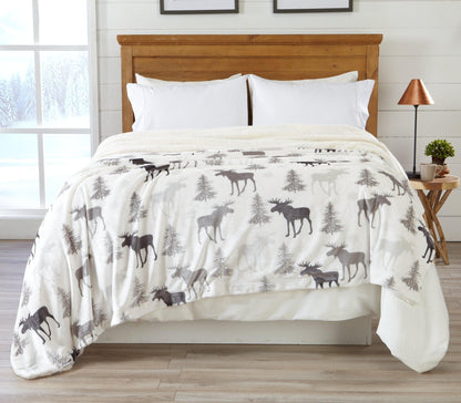 Velvet Plush Sherpa Luxury Bed Blanket - Cielo Collection
