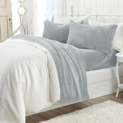 Solid Plush Sheet Set - Velvet Luxe Collection
