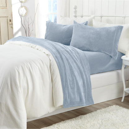 Solid Plush Sheet Set - Velvet Luxe Collection