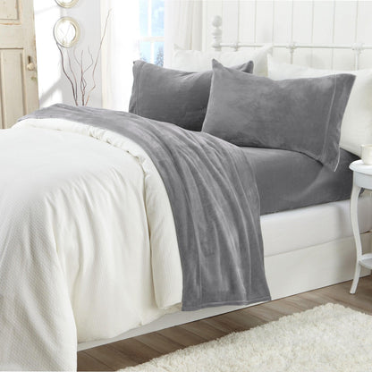 Solid Plush Sheet Set - Velvet Luxe Collection